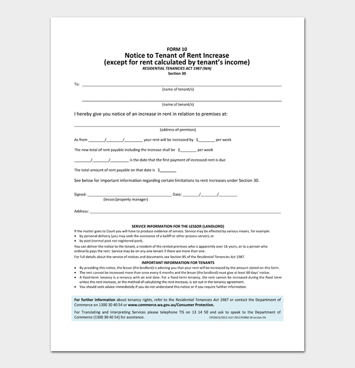 37 Friendly Rent Increase Letter Samples and Templates