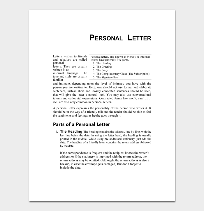 32 Best Personal Letter Formats and Examples