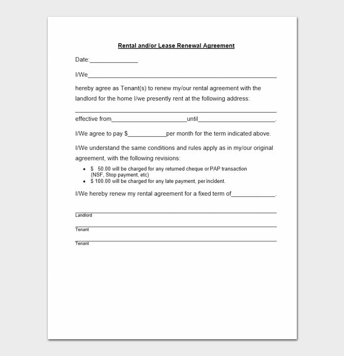Lease Renewal Letters 7