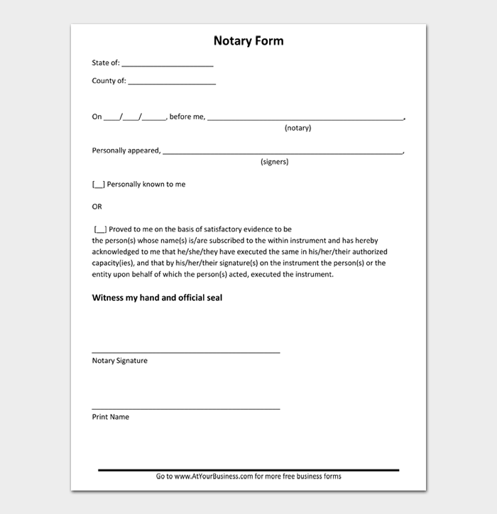 Notary Form