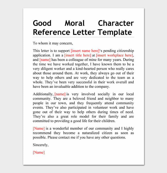 Character Reference Letter For Immigration 12 Recommendation Letter Templates Examples Character Reference Letter For Immigration 12 Recommendation Letter Templates Examples
