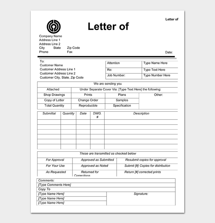 Letter of Transmittal #02