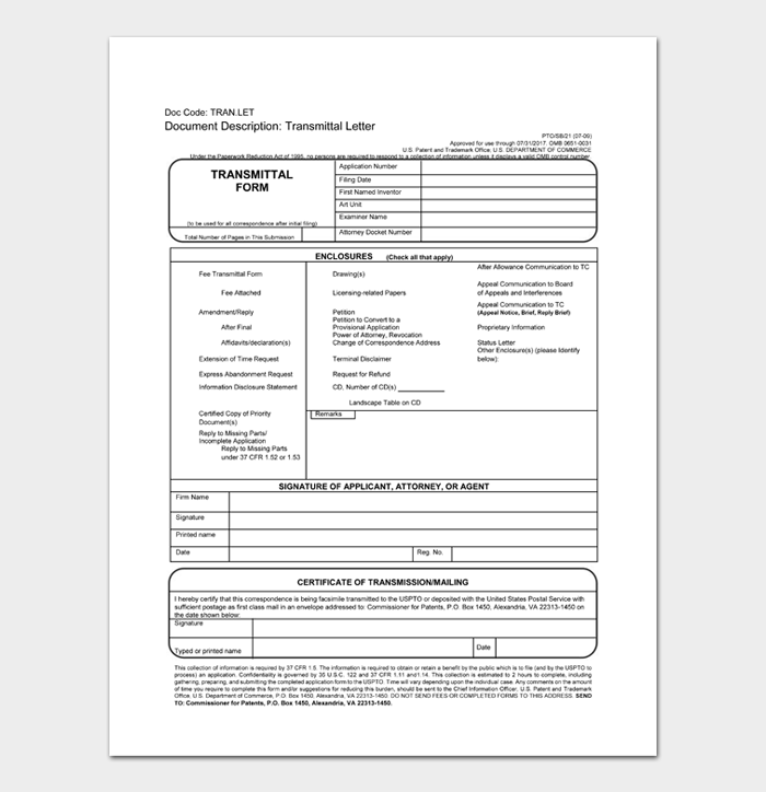 Letter of Transmittal #05