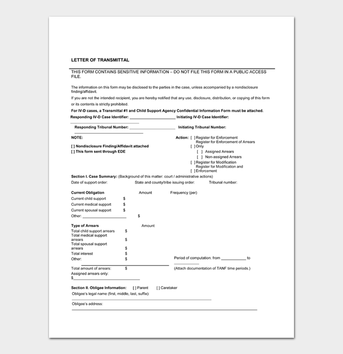 Letter of Transmittal