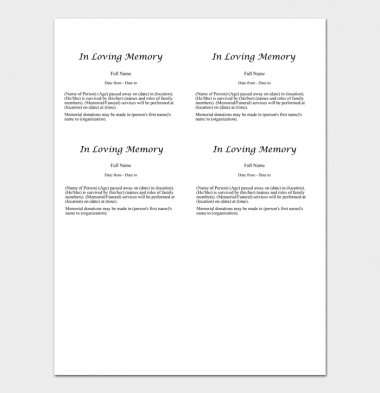 Death Note Template (Medical and Hospital Samples)