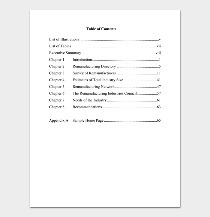 24 Table of Contents Templates and Examples (Word - PDF) ᐅ DocFormats