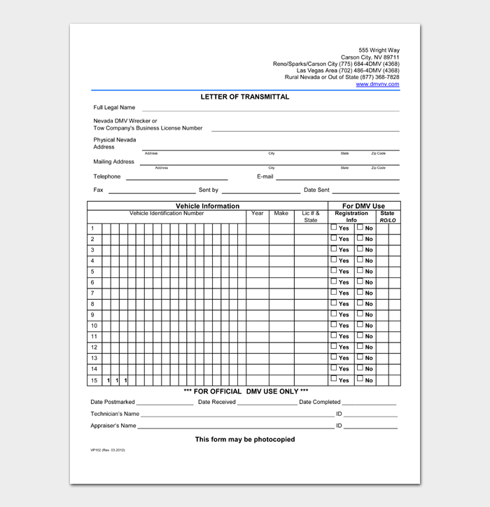 Transmittal Letter #08