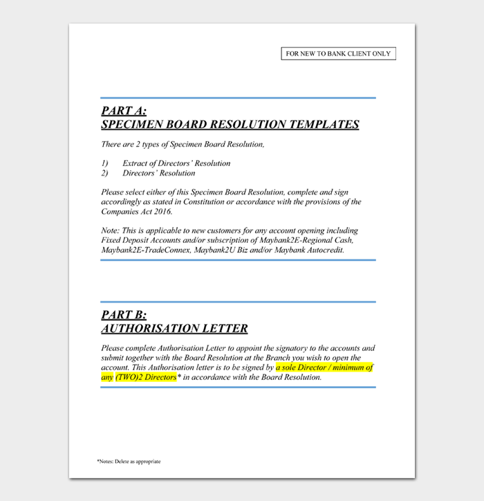 Board Resolution Templates #05