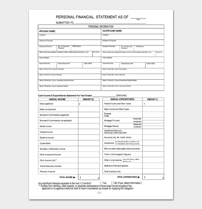 PERSONAL FINANCIAL