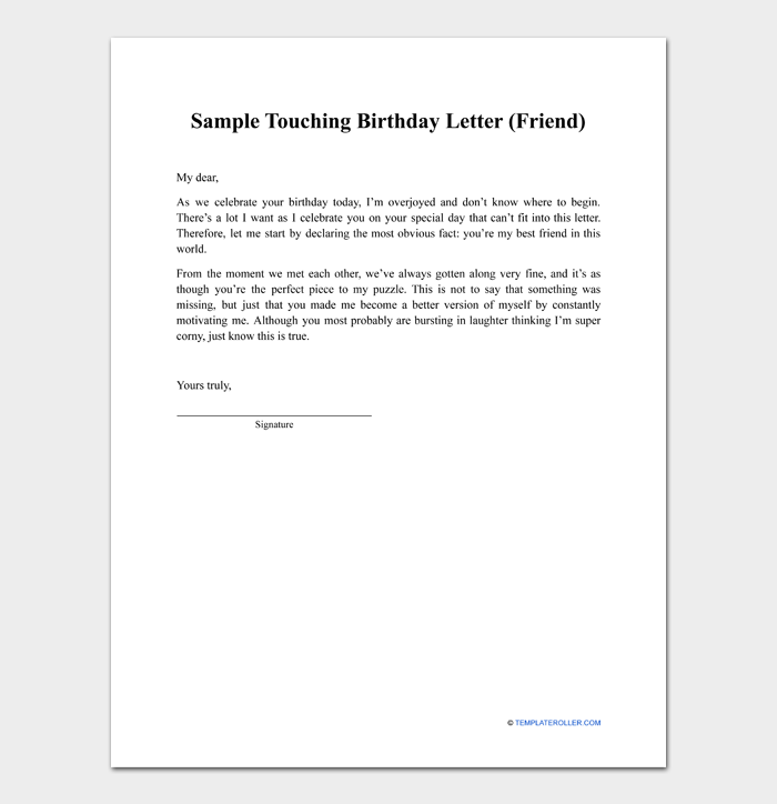 Birthday Letter How to Write a Perfect Birthday Wish (Format & Sample)
