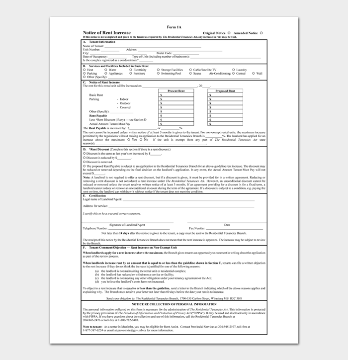 Notice of Rent Increase