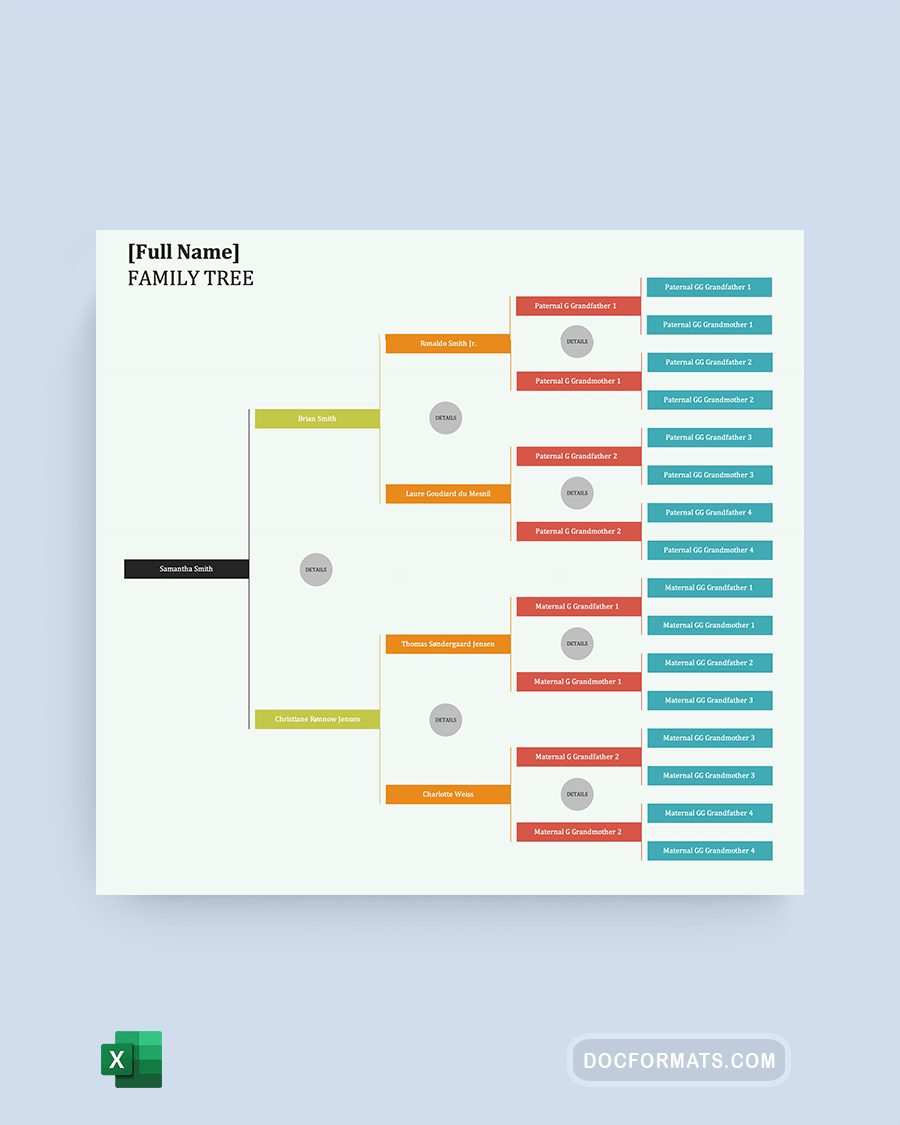 Family Tree Template (Excel)