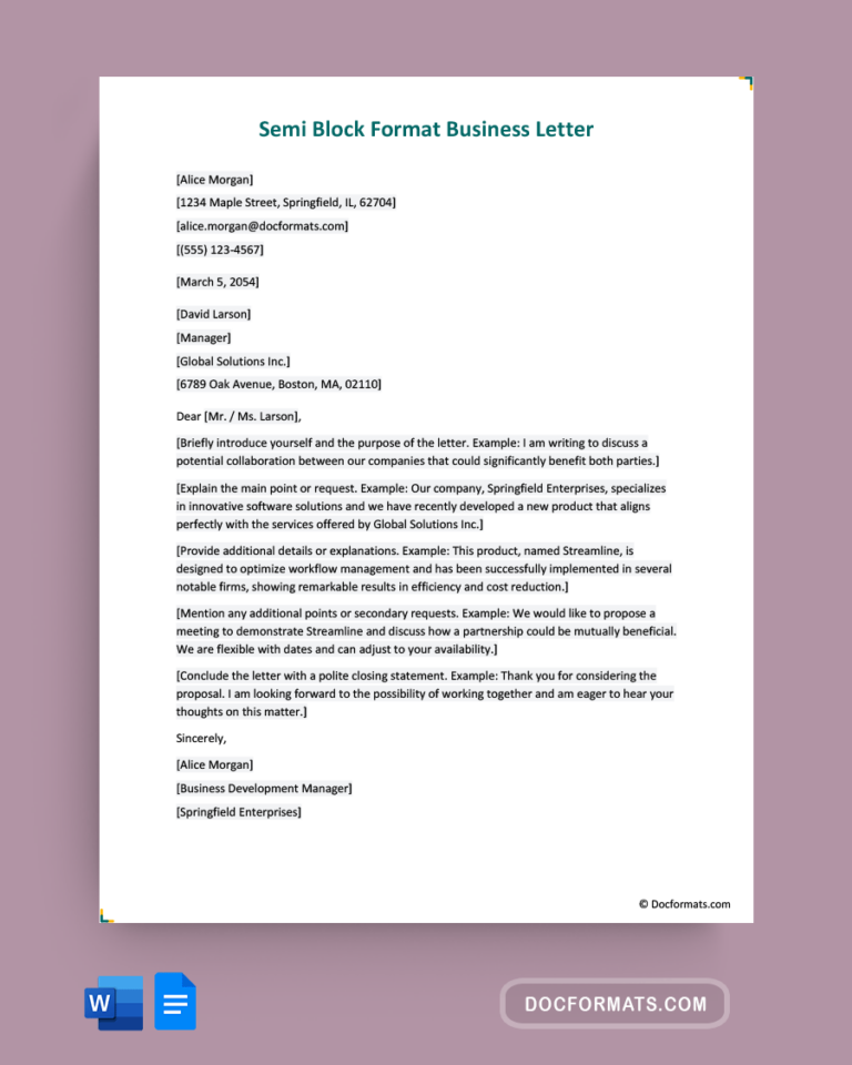 Block Letter Format: Full, Modified & Semi-Block (with Samples)