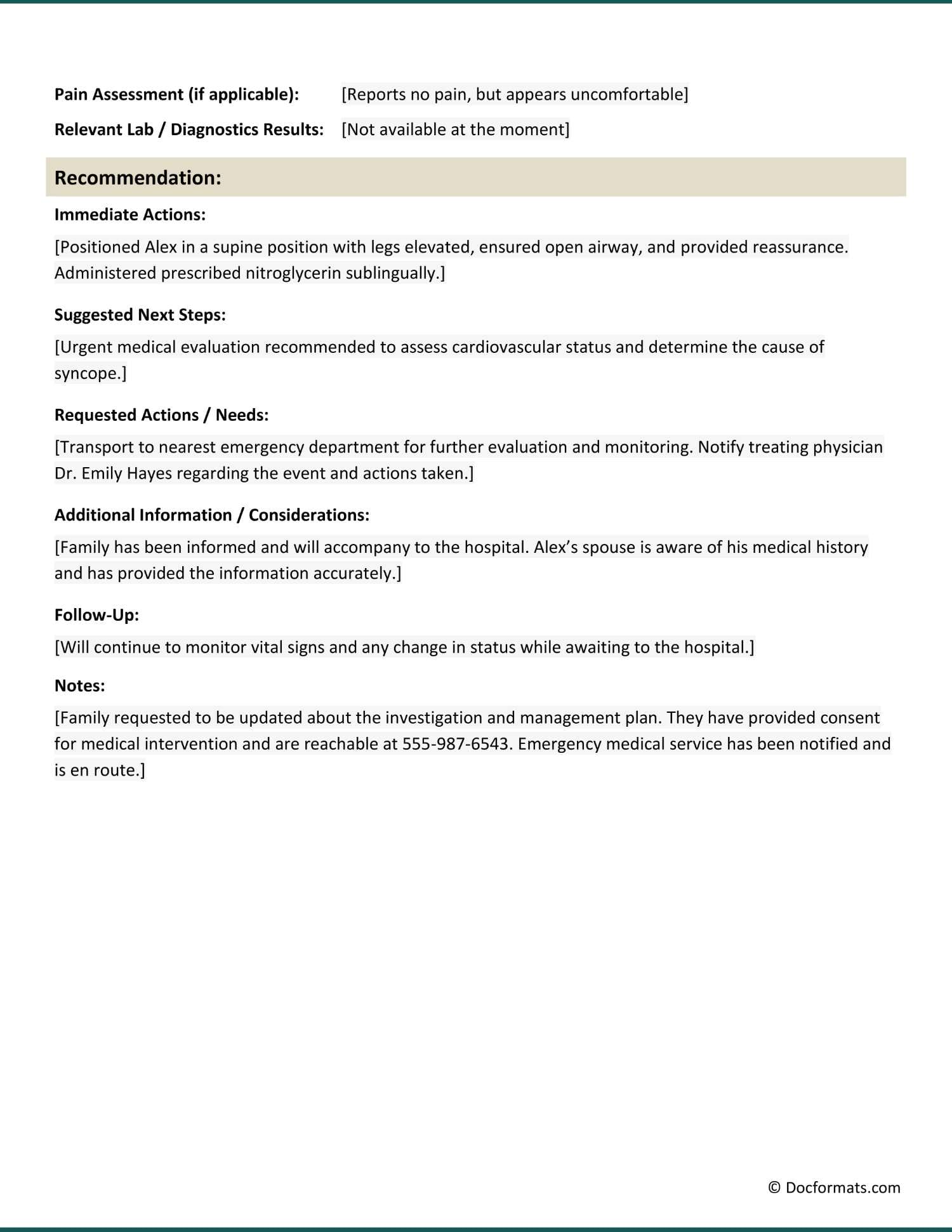 SBAR Template - Google Docs, Word - Page 02