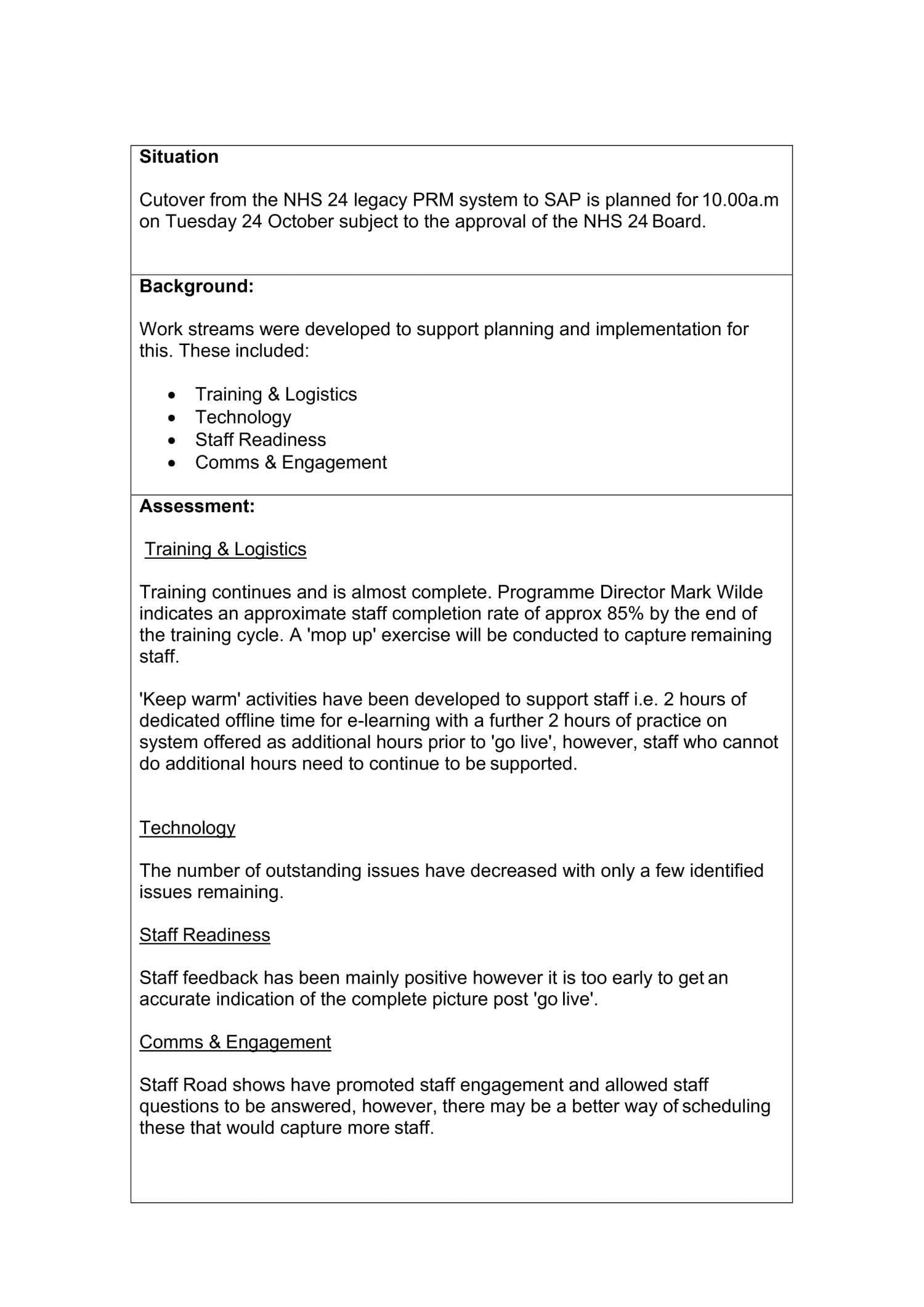 Sbar Template #08 - Word