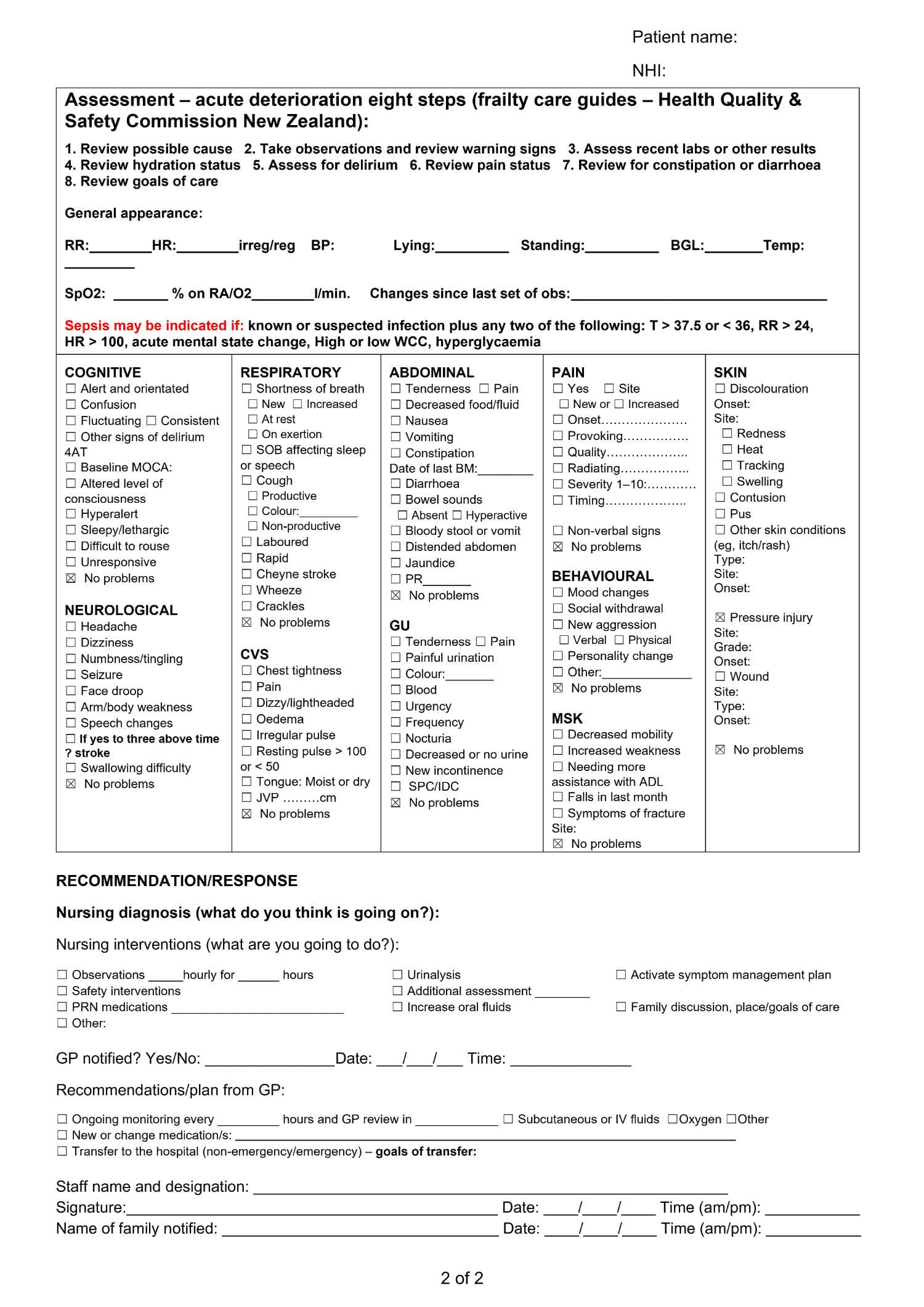 Sbar Template #09 - Word - Page 02