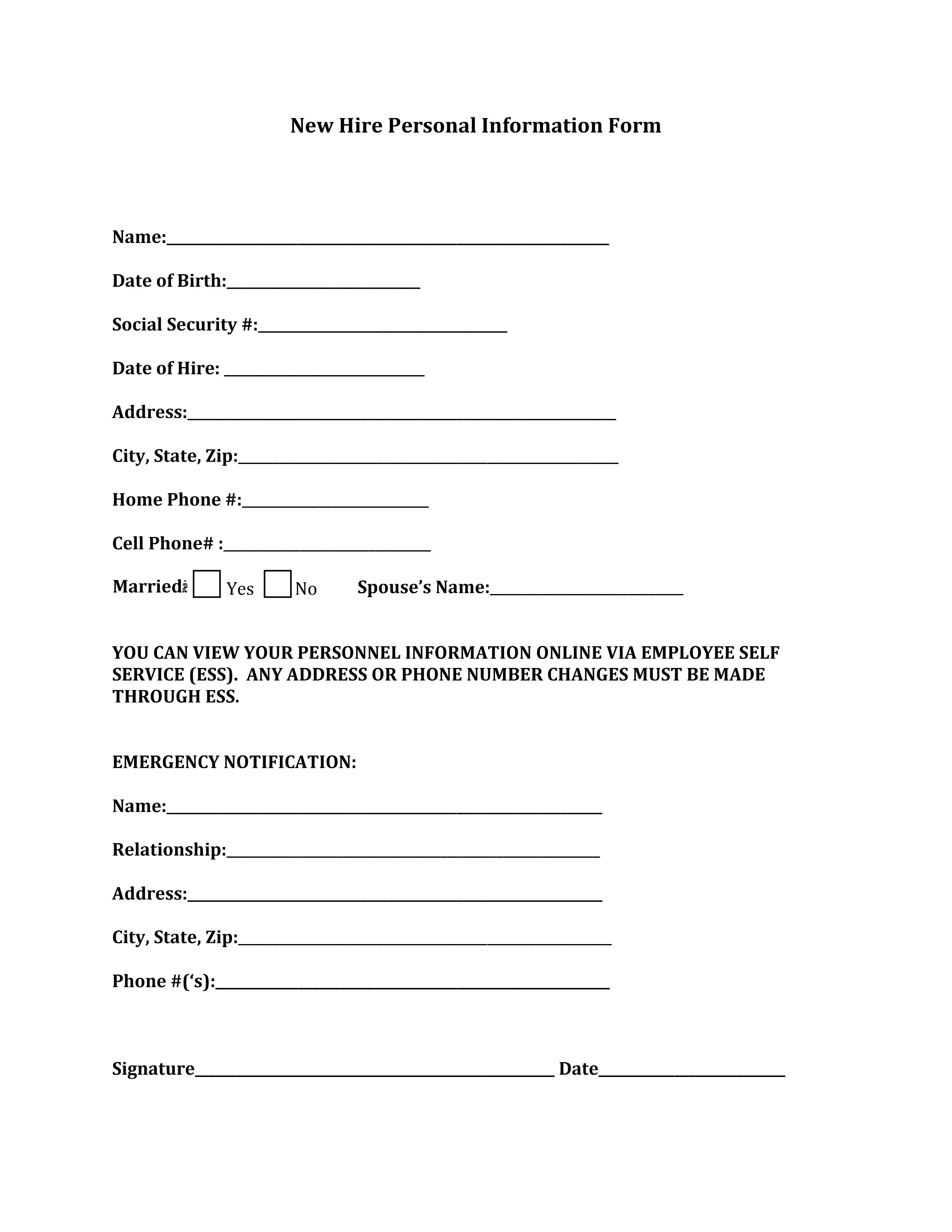 Employee Information Form 06 - PDF