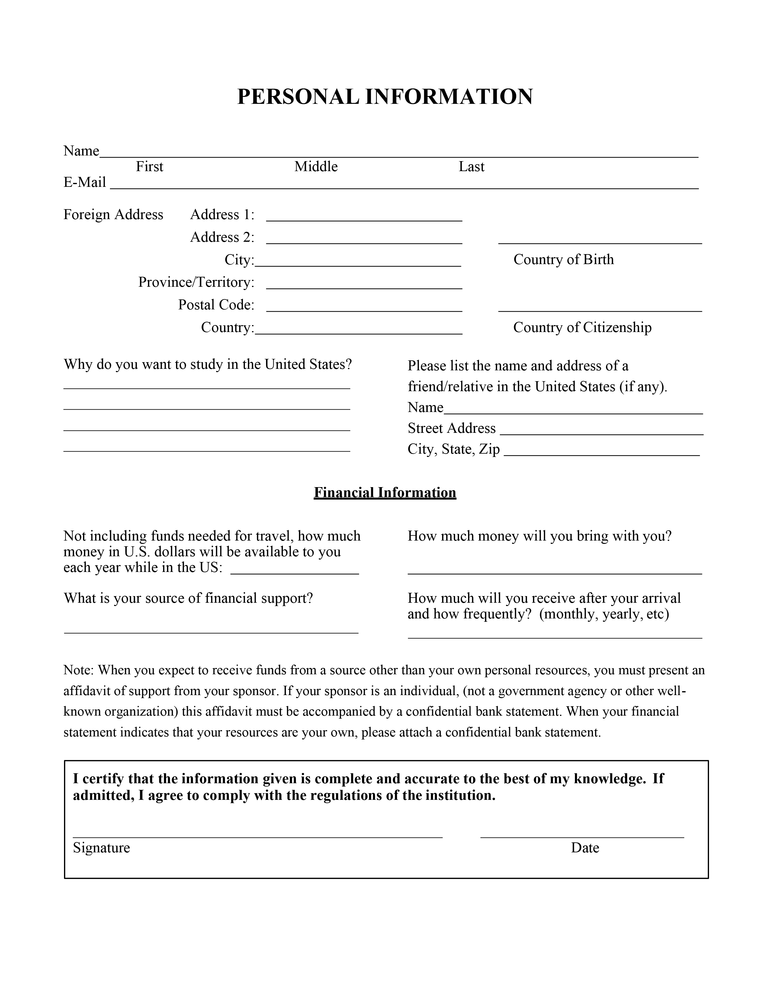 Employee Information Form 08 - Word