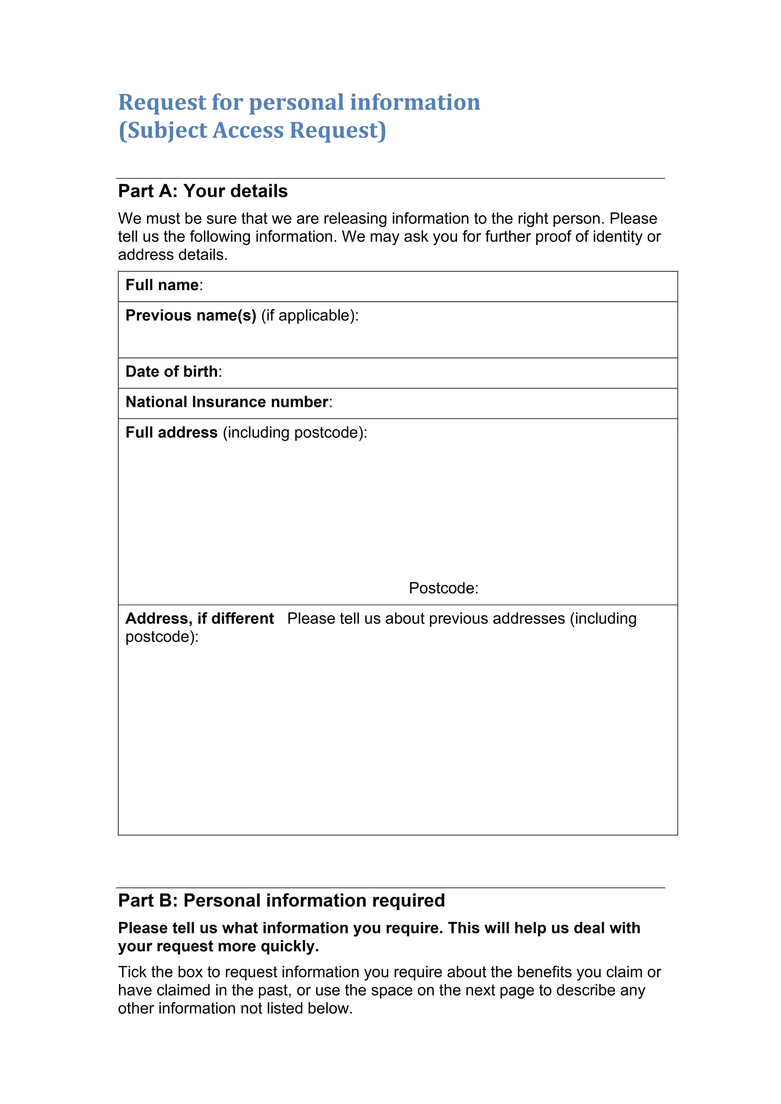 Employee Information Form 09 - Word