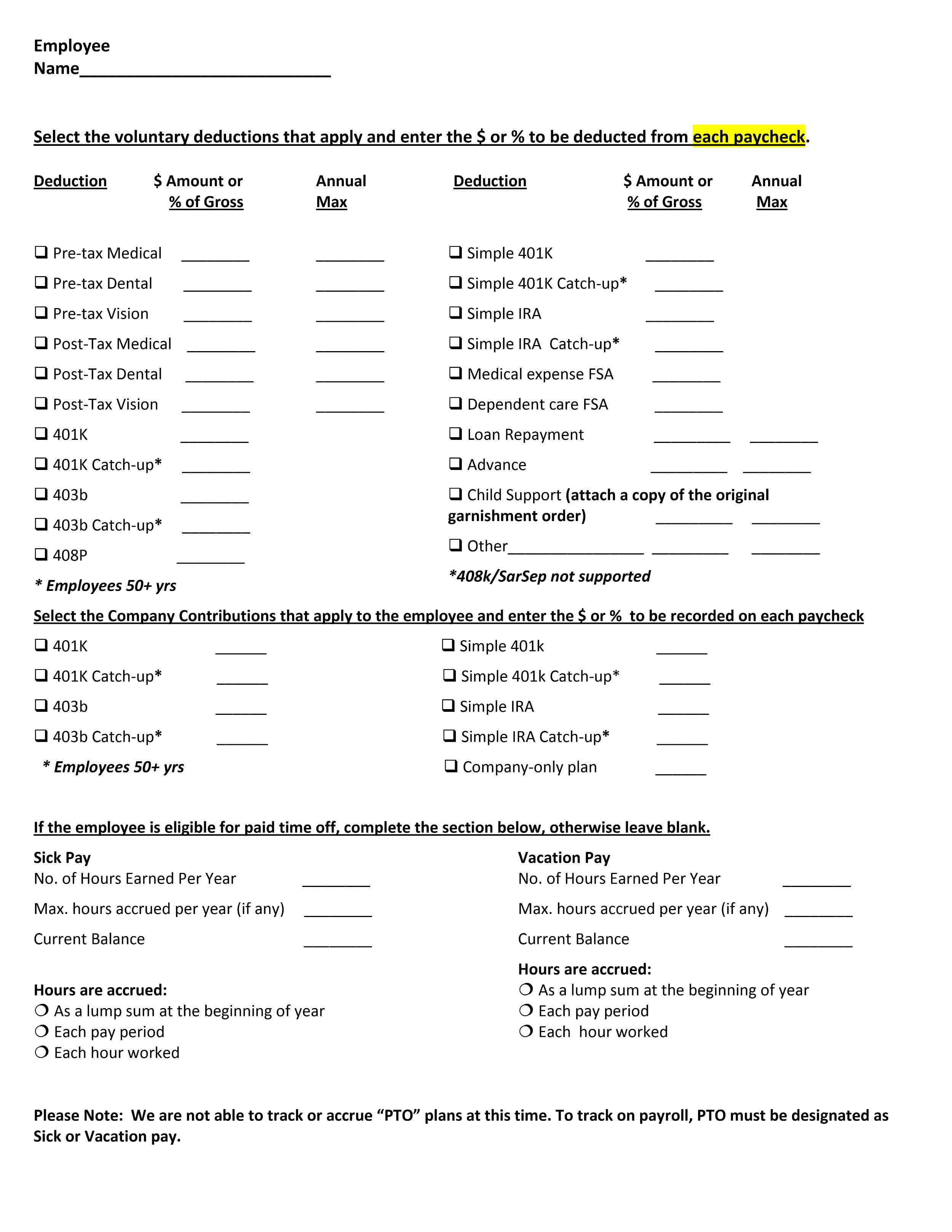 Employee Information Form 10 - PDF - Page 02