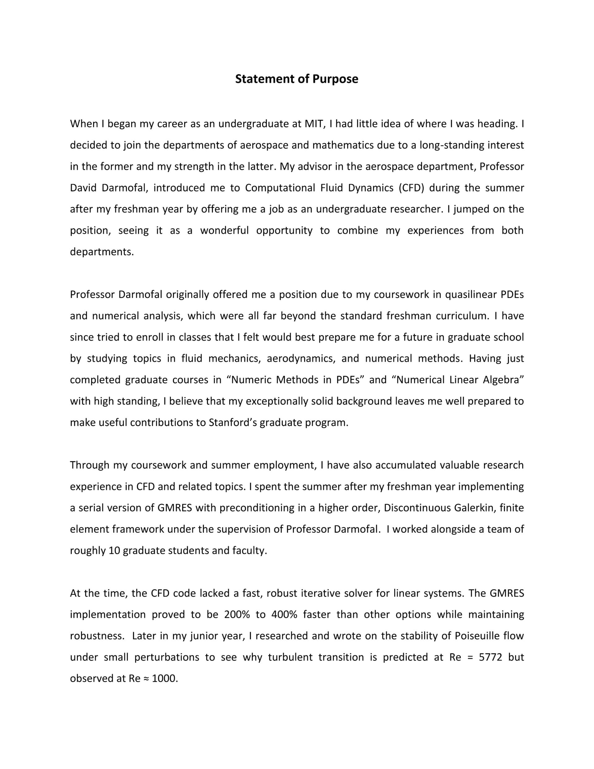 Statement of Purpose Template 24 - Word