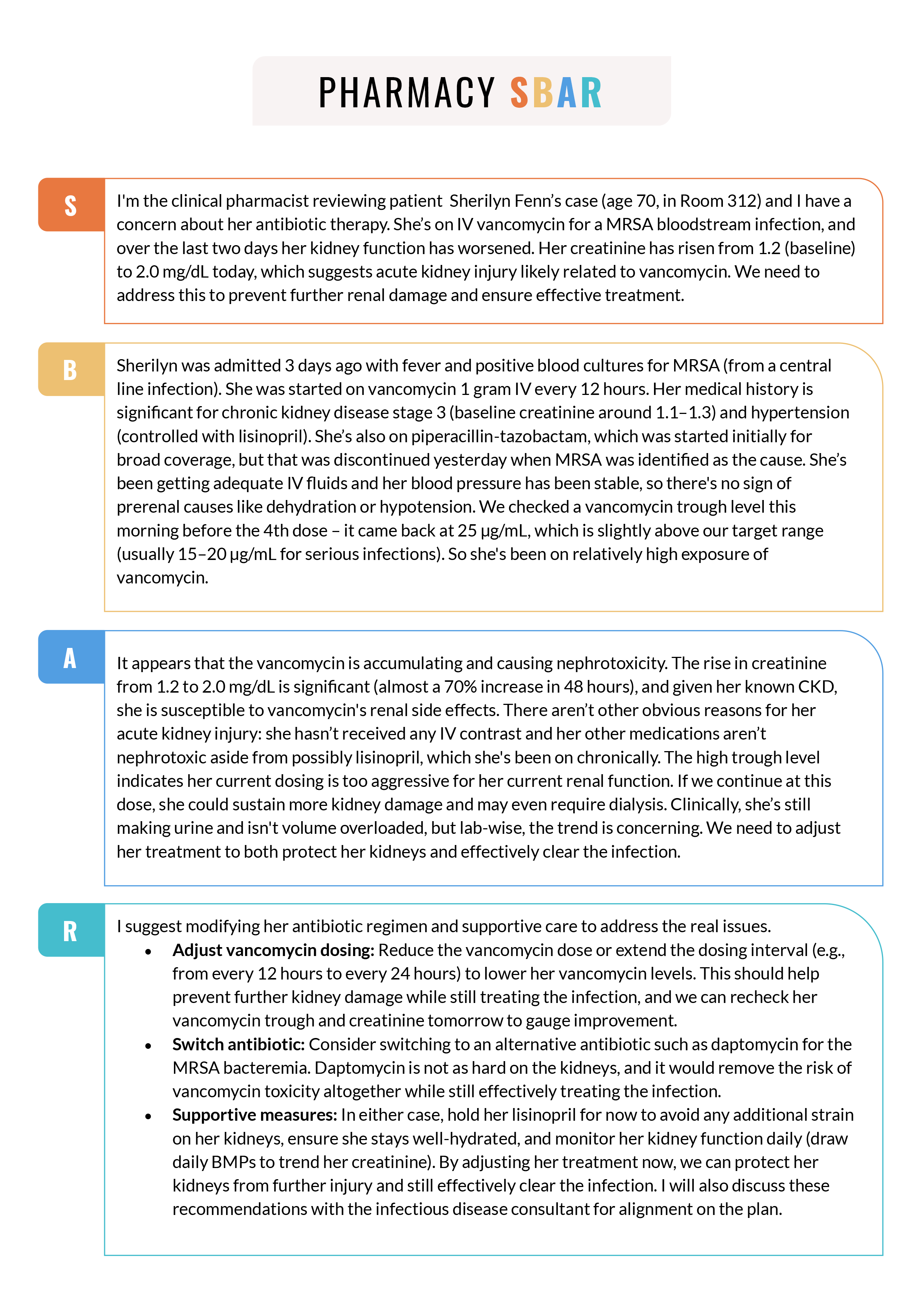 Pharmacy SBAR Template - Word, Google Docs