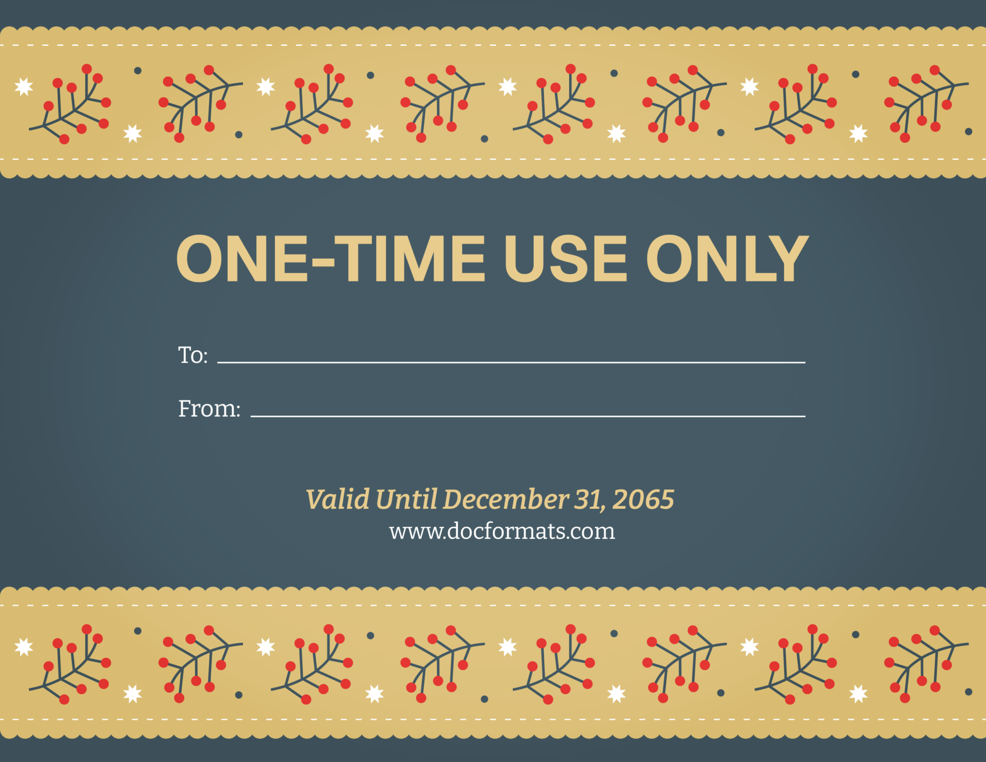 Grey and Yellow Christmas Gift Certificate Template - PowerPoint, Google Slides, Adobe Illustrator - Page 02