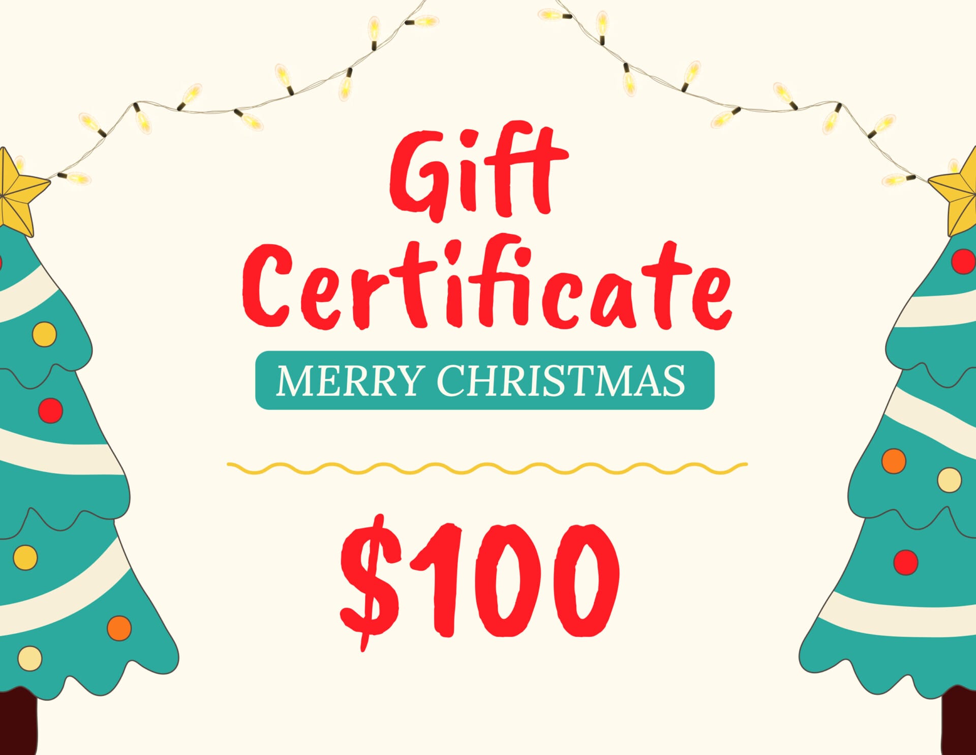 Skin and Green Blue Christmas Gift Certificate Template - PowerPoint, Google Slides, Adobe Illustrator